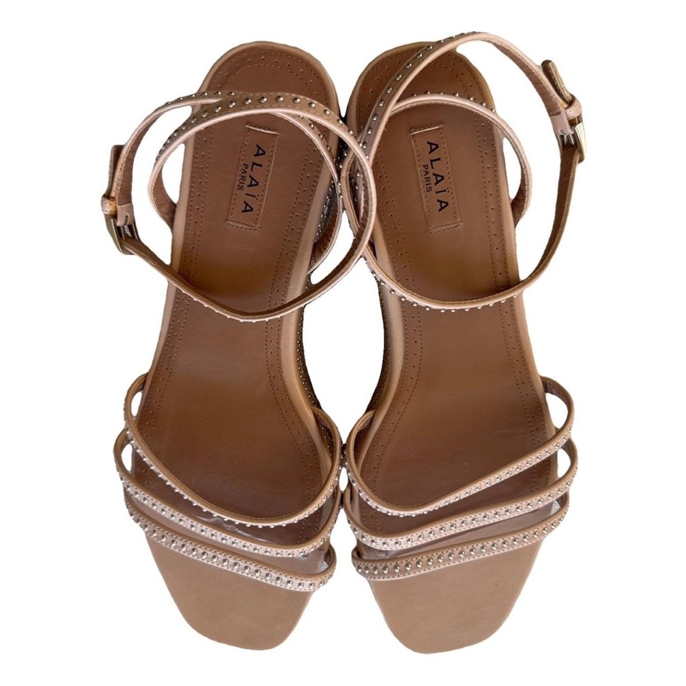 Alaia Beige Studded Sandals - image 1